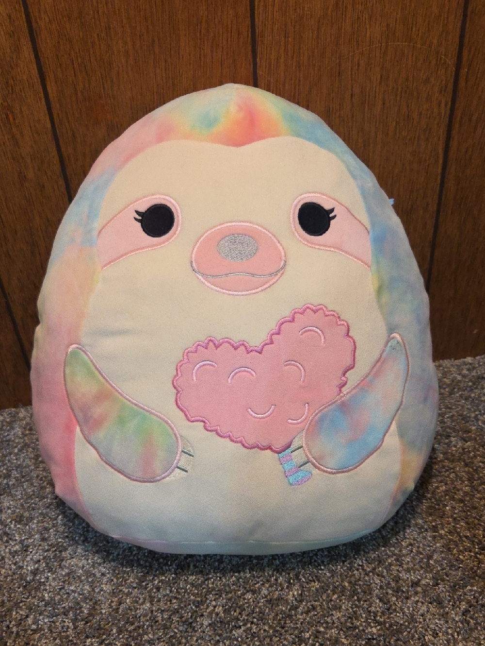 Whim Squishmallows 2024 Valentine Squad Rainbow Sloth